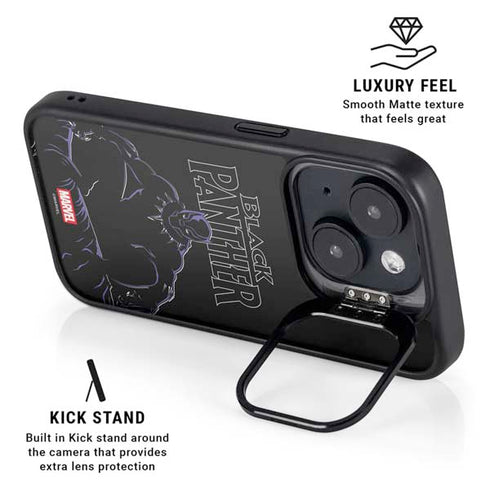Marvel Black Panther Night Time Watch iPhone 14 Kickstand Case